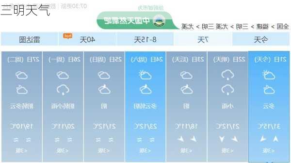 三明天气-第2张图片-欧景旅游网