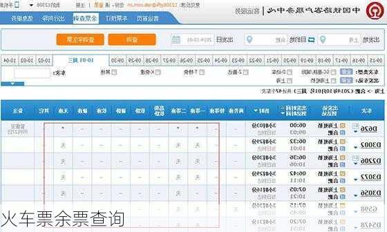 火车票余票查询