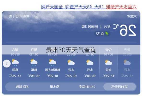 贵州30天天气查询