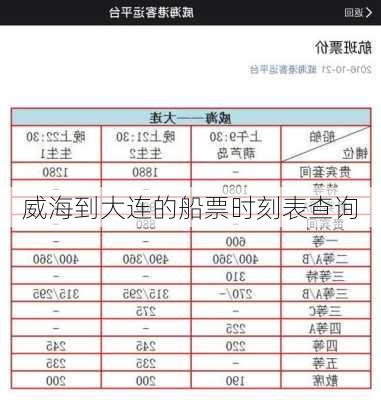 威海到大连的船票时刻表查询-第3张图片-欧景旅游网