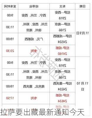 拉萨要出藏最新通知今天-第1张图片-欧景旅游网