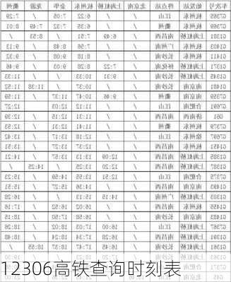 12306高铁查询时刻表-第1张图片-欧景旅游网