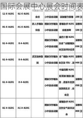 国际会展中心展会时间表-第2张图片-欧景旅游网