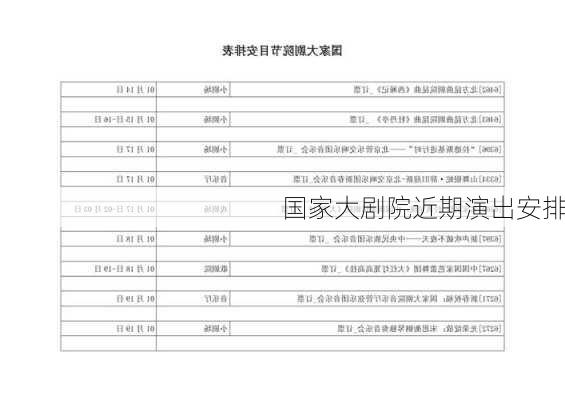 国家大剧院近期演出安排-第2张图片-欧景旅游网