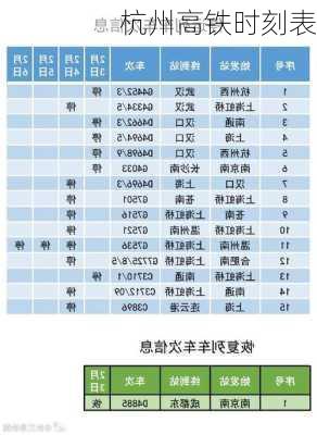 杭州高铁时刻表-第1张图片-欧景旅游网