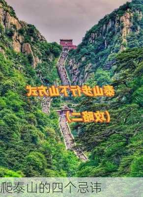 爬泰山的四个忌讳-第2张图片-欧景旅游网