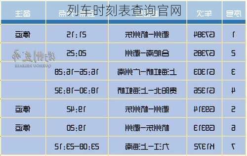 列车时刻表查询官网-第3张图片-欧景旅游网