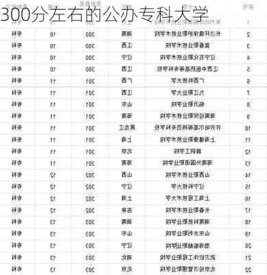 300分左右的公办专科大学-第3张图片-欧景旅游网