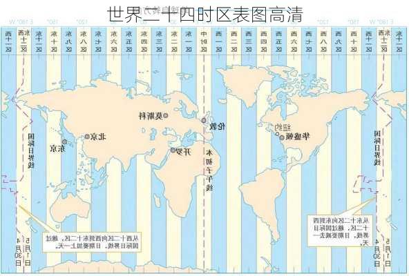 世界二十四时区表图高清-第1张图片-欧景旅游网