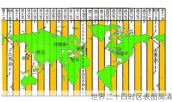 世界二十四时区表图高清-第3张图片-欧景旅游网
