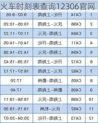 火车时刻表查询12306官网-第1张图片-欧景旅游网