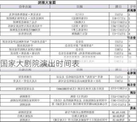 国家大剧院演出时间表-第3张图片-欧景旅游网