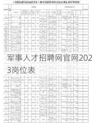 军事人才招聘网官网2023岗位表-第1张图片-欧景旅游网