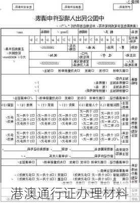 港澳通行证办理材料-第2张图片-欧景旅游网