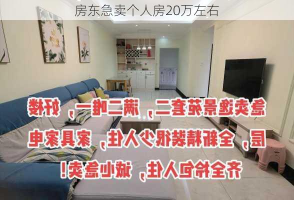 房东急卖个人房20万左右