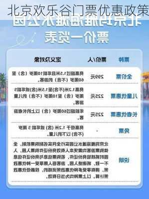 北京欢乐谷门票优惠政策