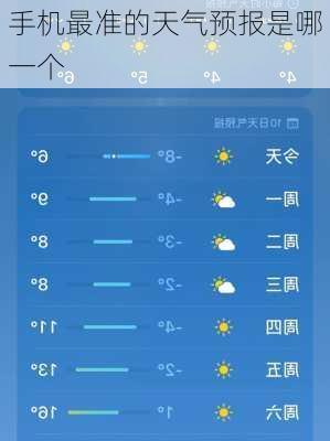 手机最准的天气预报是哪一个-第1张图片-欧景旅游网