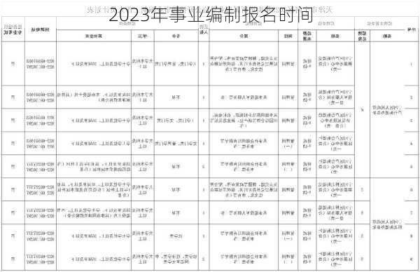 2023年事业编制报名时间-第2张图片-欧景旅游网