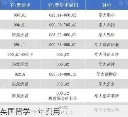 英国留学一年费用-第2张图片-欧景旅游网