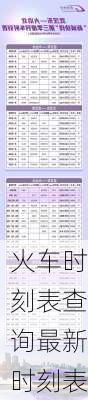 火车时刻表查询最新时刻表-第2张图片-欧景旅游网