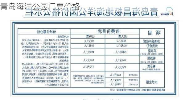 青岛海洋公园门票价格-第1张图片-欧景旅游网