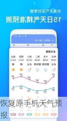 恢复原手机天气预报-第1张图片-欧景旅游网