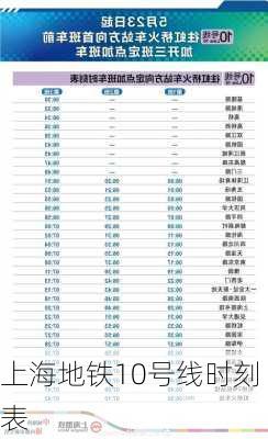 上海地铁10号线时刻表-第2张图片-欧景旅游网