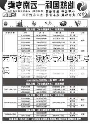 云南省国际旅行社电话号码-第3张图片-欧景旅游网