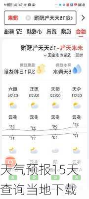 天气预报15天查询当地下载-第1张图片-欧景旅游网