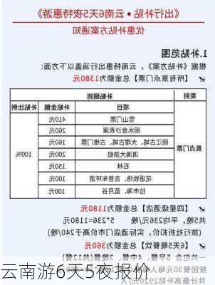 云南游6天5夜报价-第2张图片-欧景旅游网