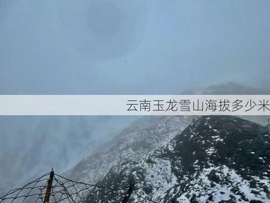 云南玉龙雪山海拔多少米-第3张图片-欧景旅游网