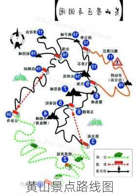 黄山景点路线图-第1张图片-欧景旅游网