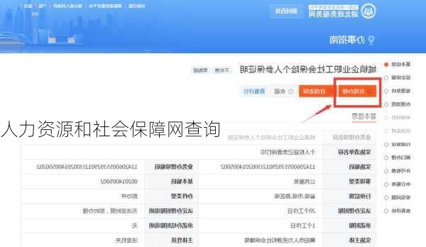 人力资源和社会保障网查询