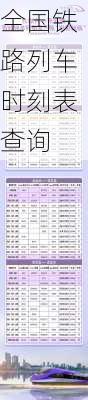 全国铁路列车时刻表查询
