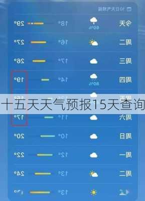 十五天天气预报15天查询