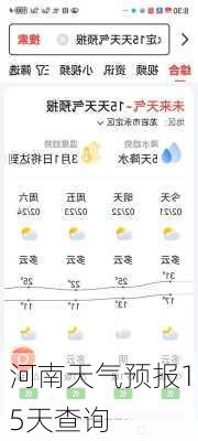 河南天气预报15天查询