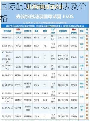 国际航班查询时刻表及价格-第1张图片-欧景旅游网