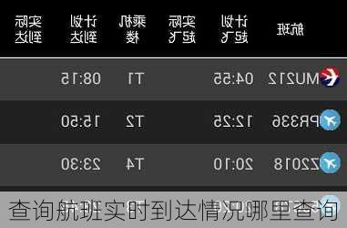 查询航班实时到达情况哪里查询-第3张图片-欧景旅游网