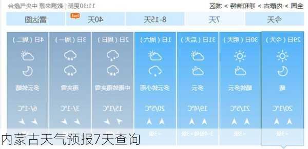 内蒙古天气预报7天查询-第1张图片-欧景旅游网