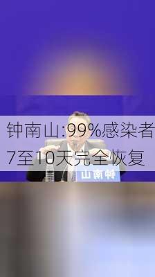 钟南山:99%感染者7至10天完全恢复-第2张图片-欧景旅游网