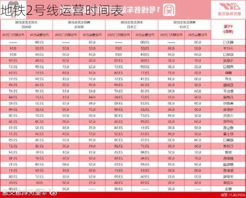 地铁2号线运营时间表-第1张图片-欧景旅游网