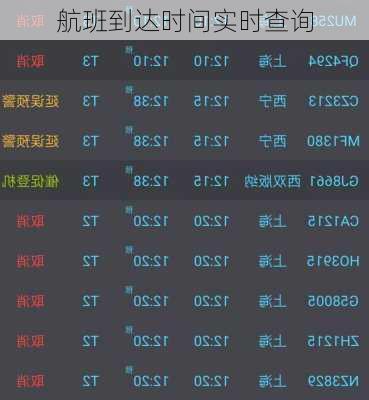 航班到达时间实时查询-第2张图片-欧景旅游网