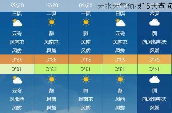 天水天气预报15天查询-第3张图片-欧景旅游网