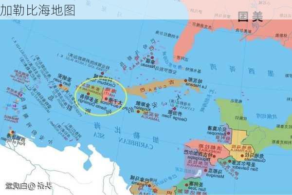 加勒比海地图