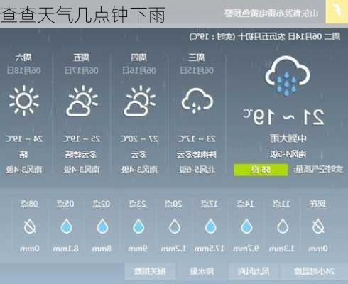 查查天气几点钟下雨