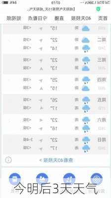 今明后3天天气